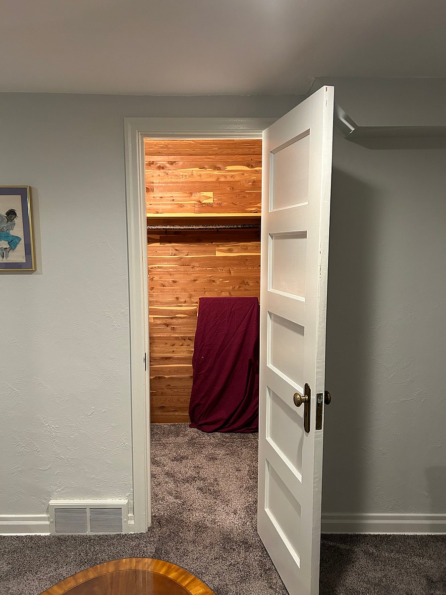 Cedar lined storage/linen closet: Central Living area