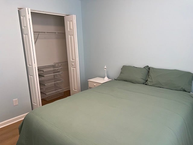 Partial view of shelving system in second bedroom