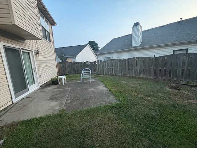 Fenced back yard