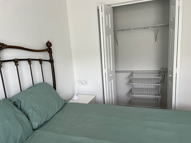 Partial view of shelving system in third bedroom