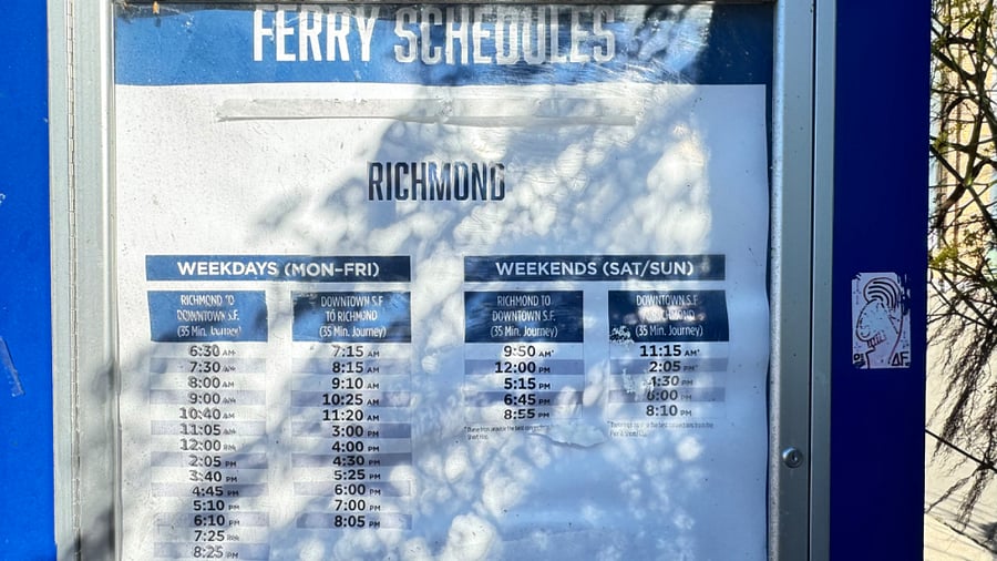 Ferry Boat schedule 
