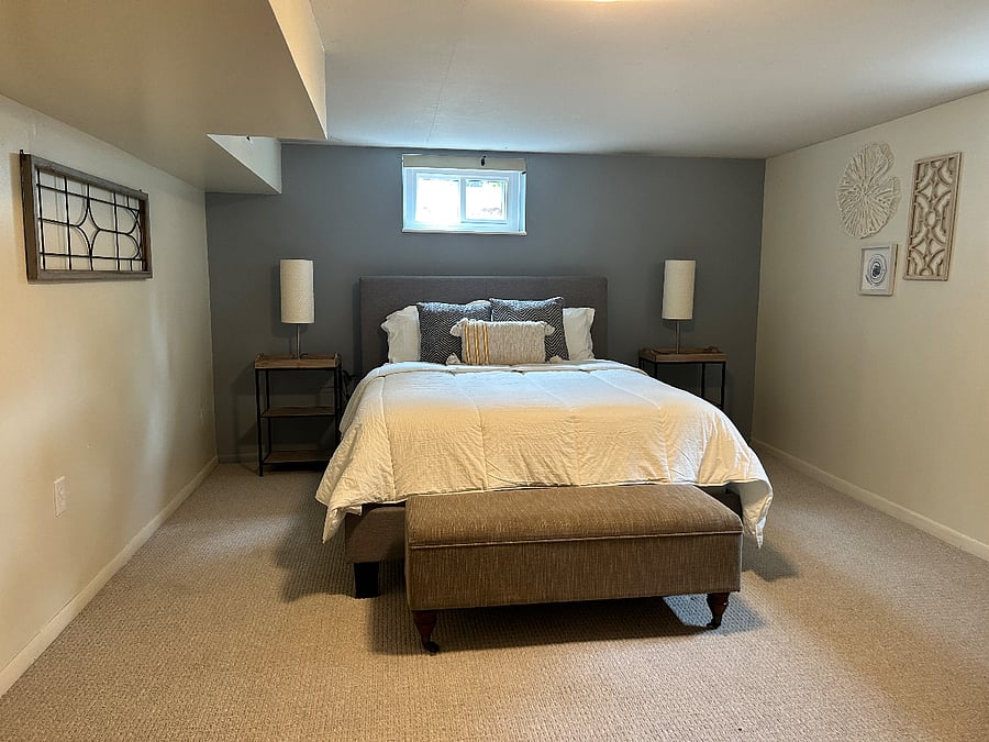 Spacious Bedroom with a Queen Sized Bed