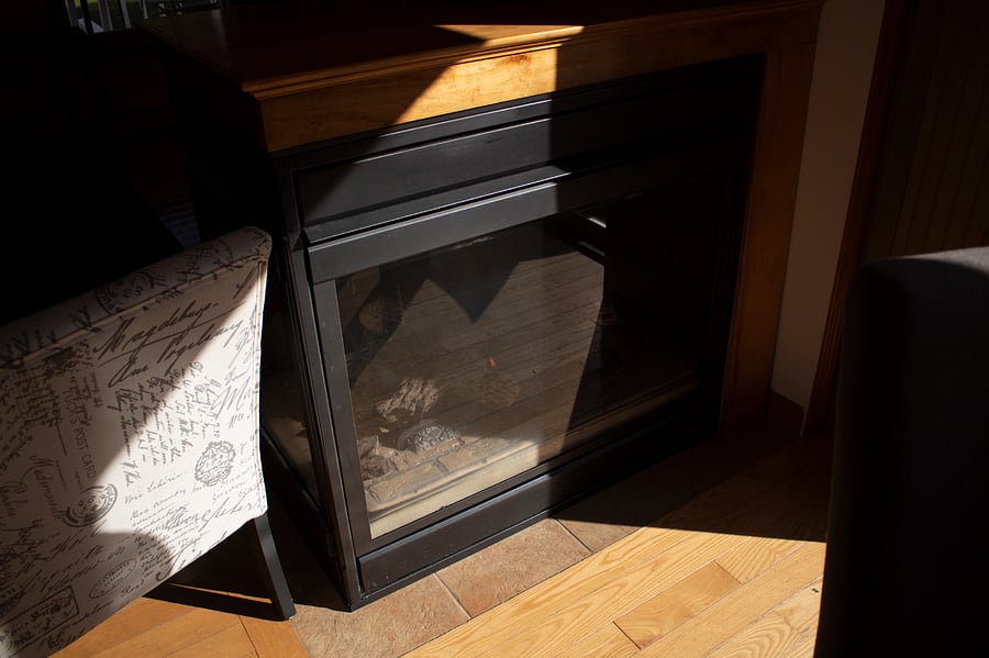 First floor gas fireplace. 