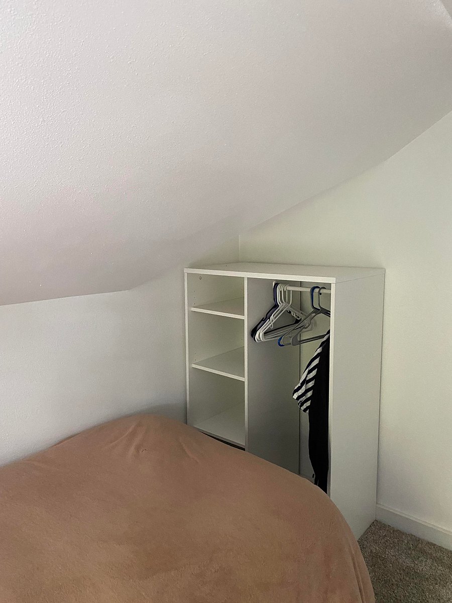 Itty bitty closet space.