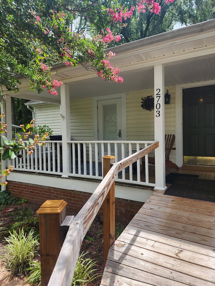 Big porch for you, with comfy chairs