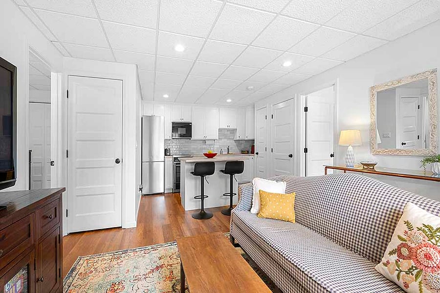 Living Area facing Kitchen
