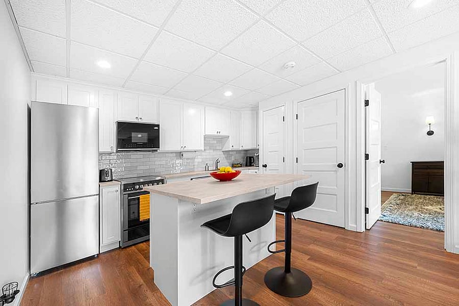 Living Area facing Kitchen