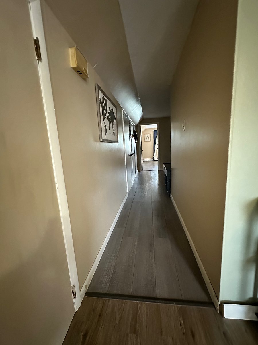 Hallway to Living Room and Bedroom