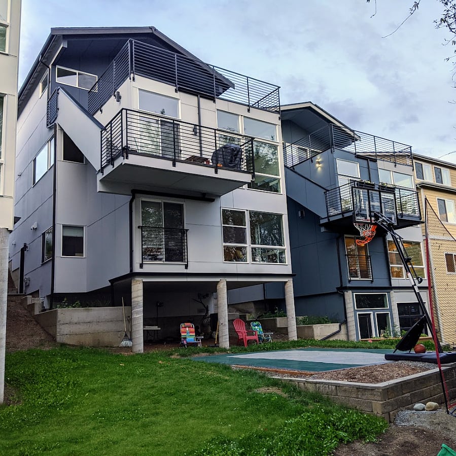 Lower level faces sunny backyard and Beacon Hill's maple groves. Private entrance w/ smart lock on north side.