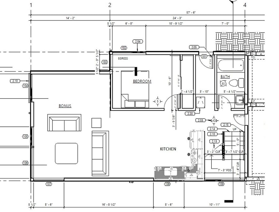Detailed floorplan.