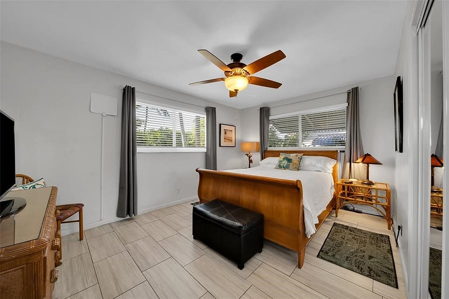 Your bedroom looking out the front of the property