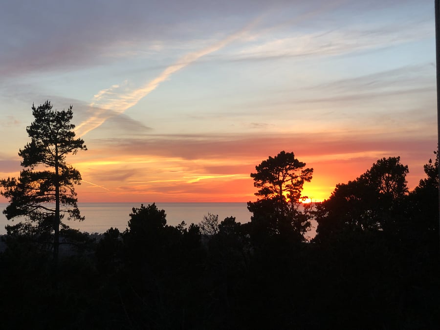 Gorgeous ocean sunset off the balcony