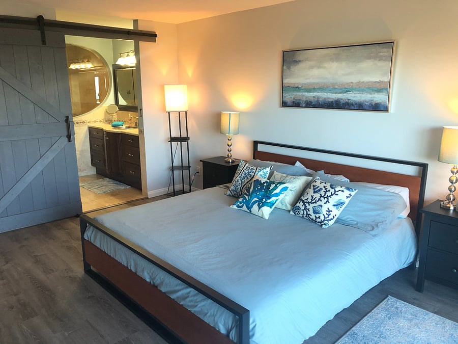 Master bedroom with large ensuite bathroom