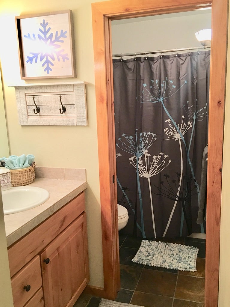 Bathroom with separate sink area