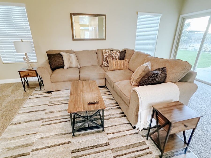 Downstairs living room couch
