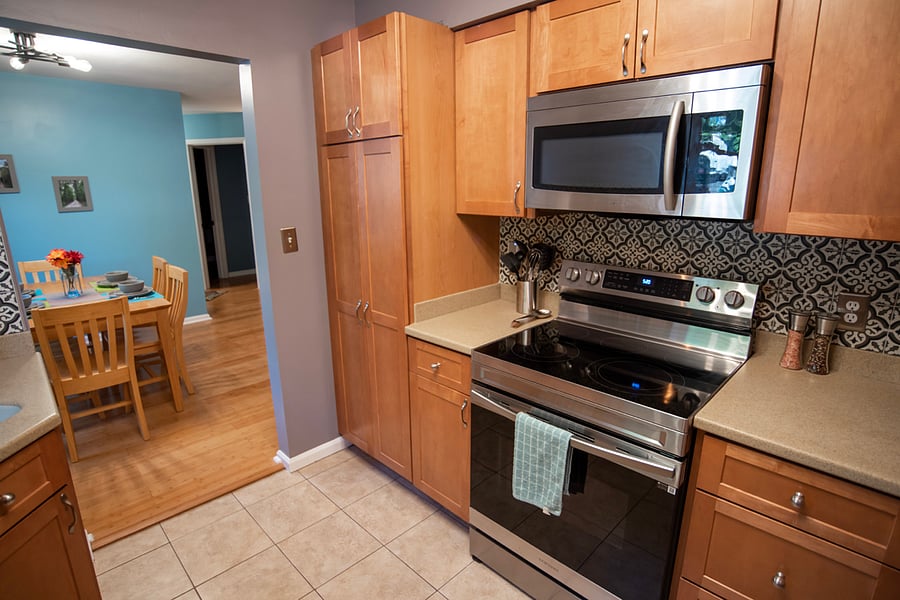 kitchen and dining area