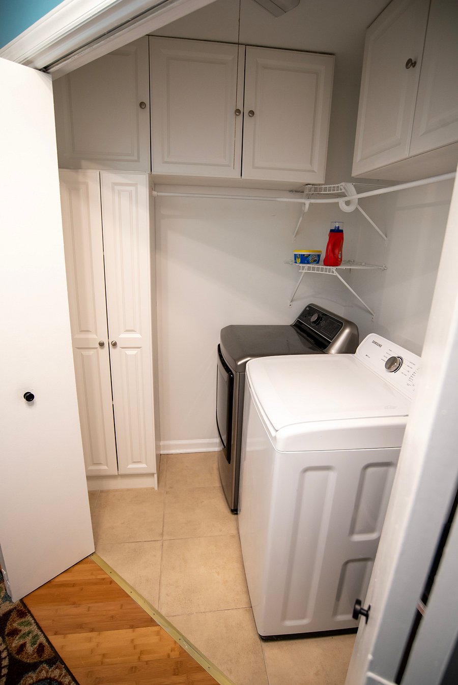 laundry room with storage