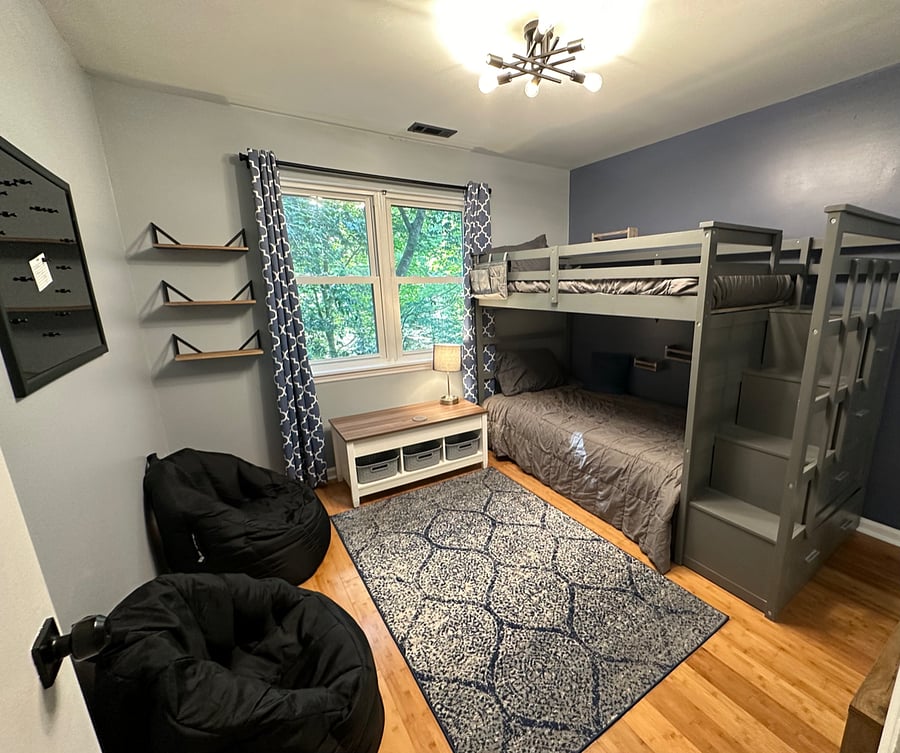 second bedroom with bunkbeds