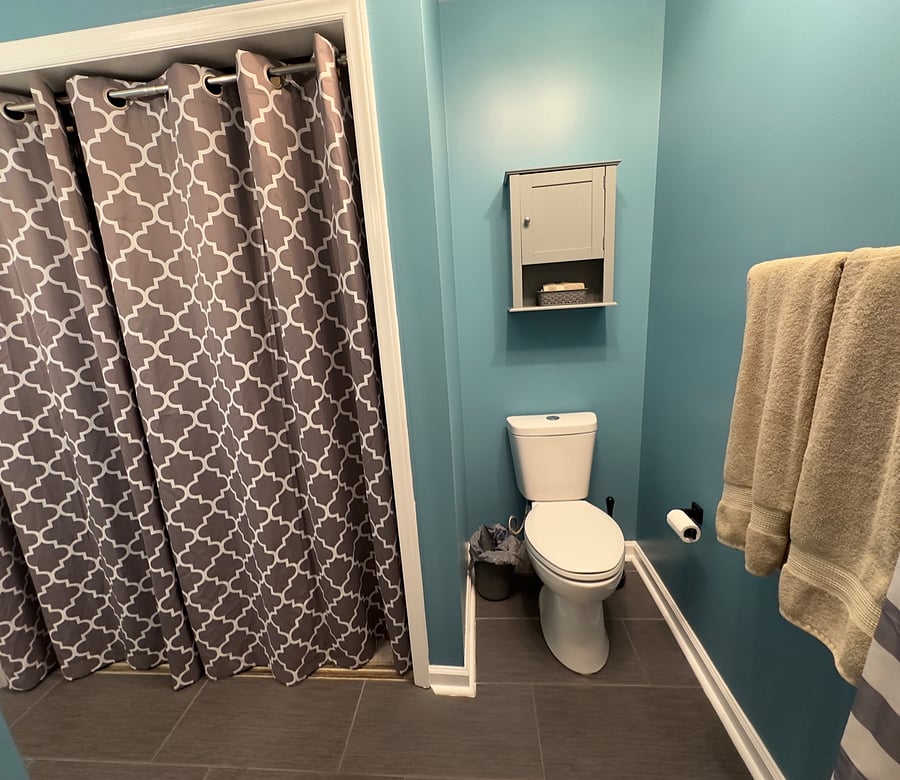 ensuite on second bedroom - the bedroom closet is in the bathroom