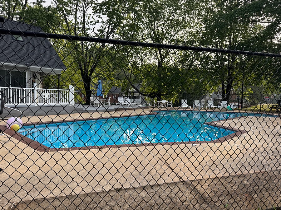 The pool is opened in May and closes in September.