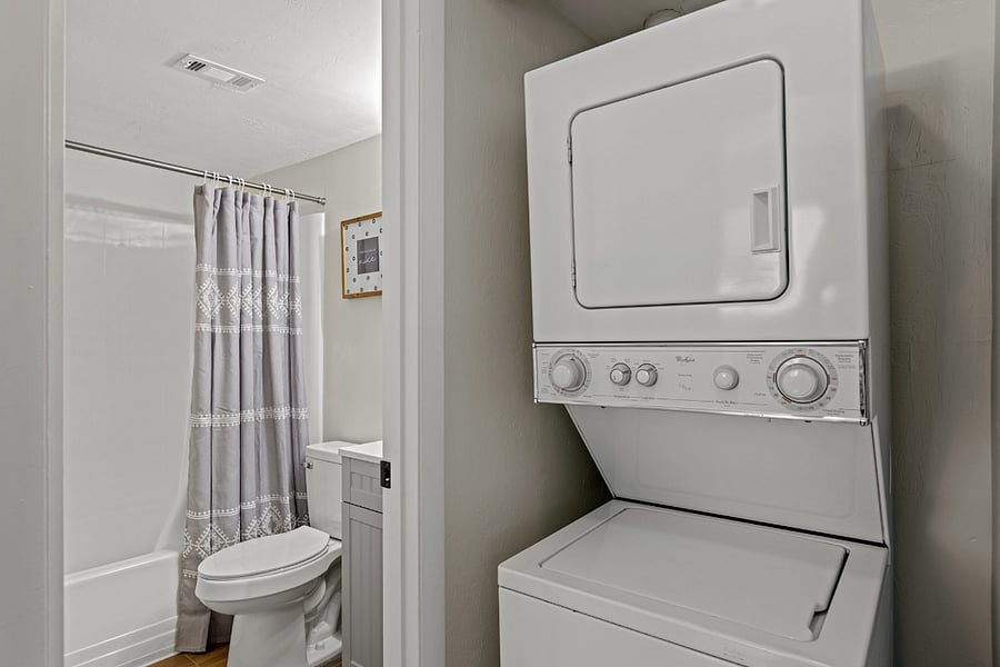 In unit laundry included for your convenience.  