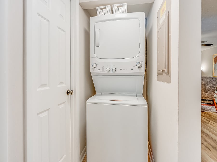In unit washer and dryer