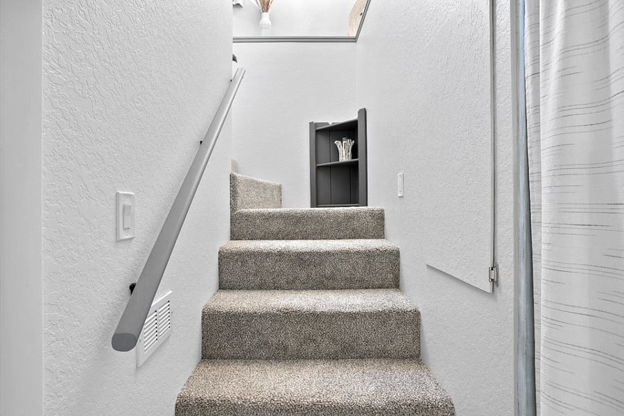 Stairway to Upstairs Bedroom and en suite Bathroom.