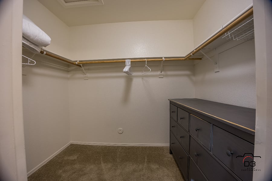 Master closet with full dresser