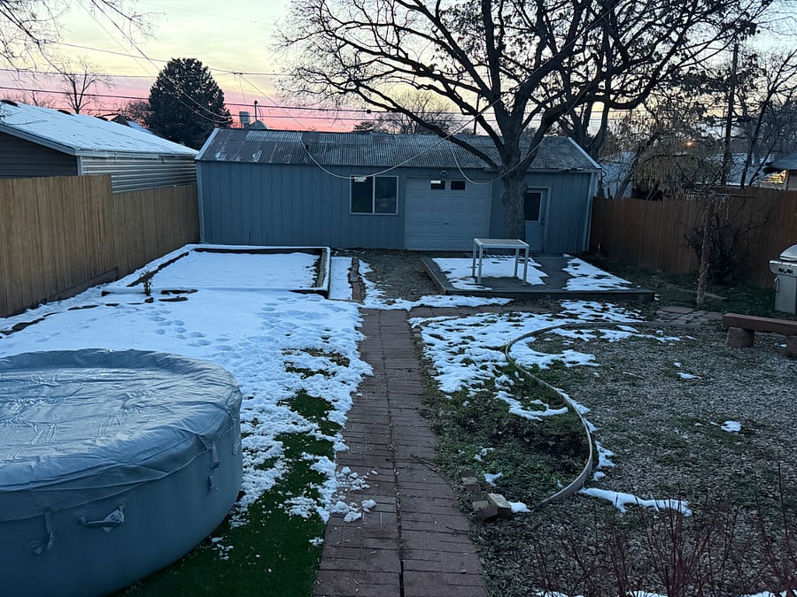 Fully fenced backyard and garage (garage is not typically part of rental)