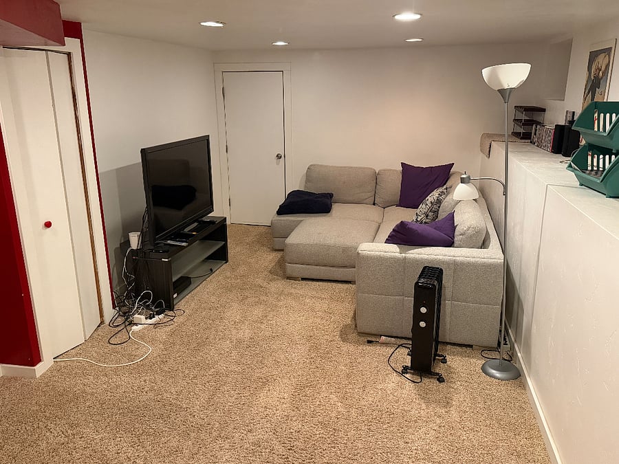 Basement tv room