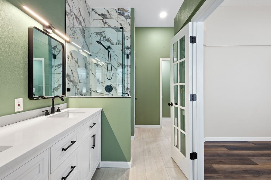 Refinished primary bath