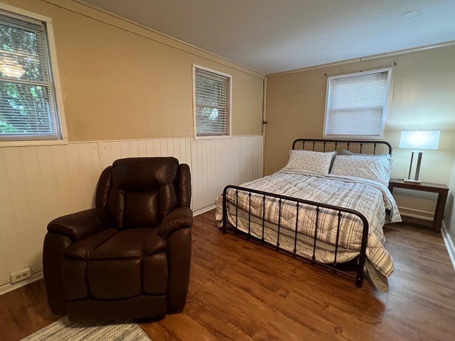 Bedroom #D - Queen bed, attached bath, large closet. Private entrance and washer dryer area.  w ALL utilities 