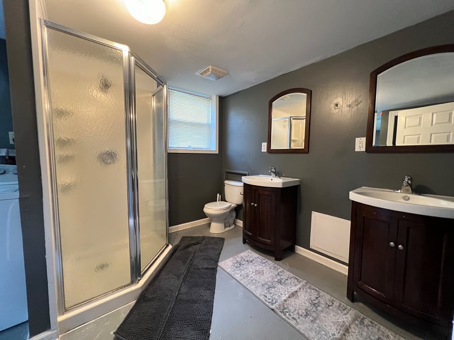 Bedroom #D- attached bath w dual sinks & walk in shower, large closet. Private entrance and washer dryer area.  