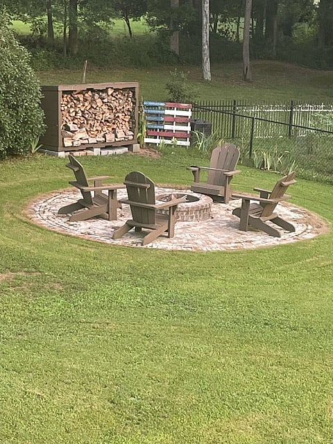 Back Yard Fire Pit! Great for relaxing on a cool Fall evening.