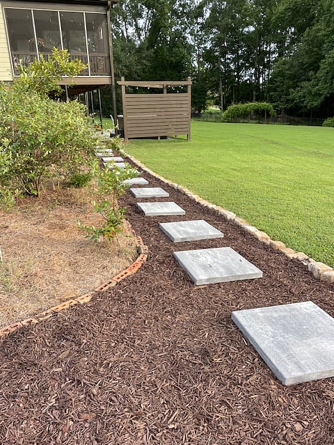 Pathway to private entrance.