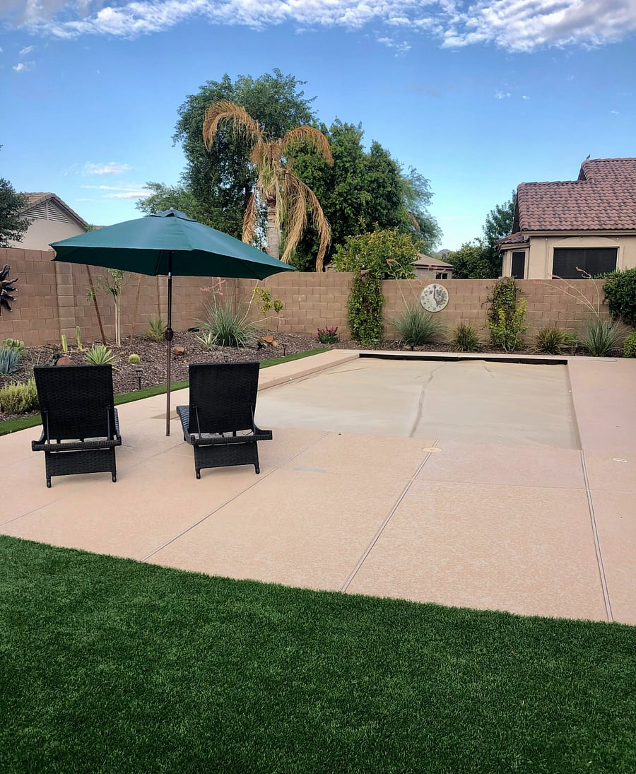 Pool with Motorized Safey Cover