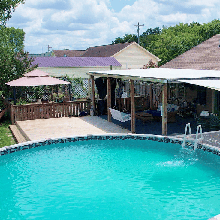 Above Ground Saltwater Pool with Sundeck