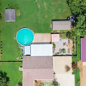 Birdseye view with the Garden Area