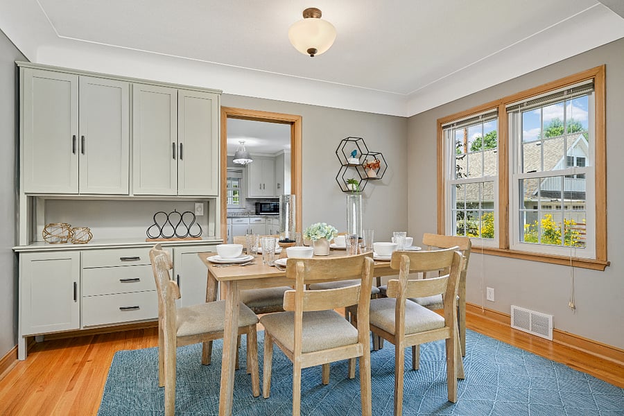 Dining room - open concept living room, dining room and kitchen