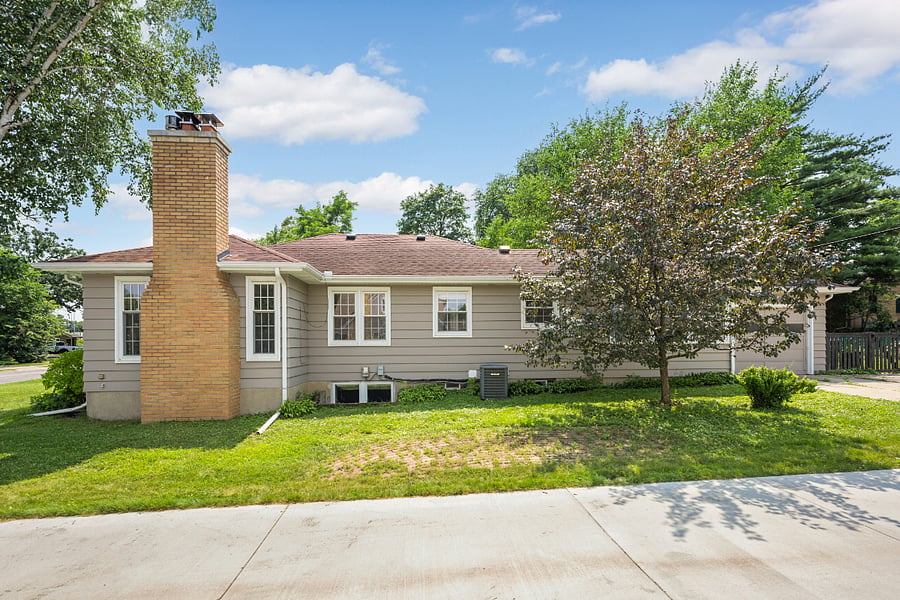 Exterior side, the house is on an alley