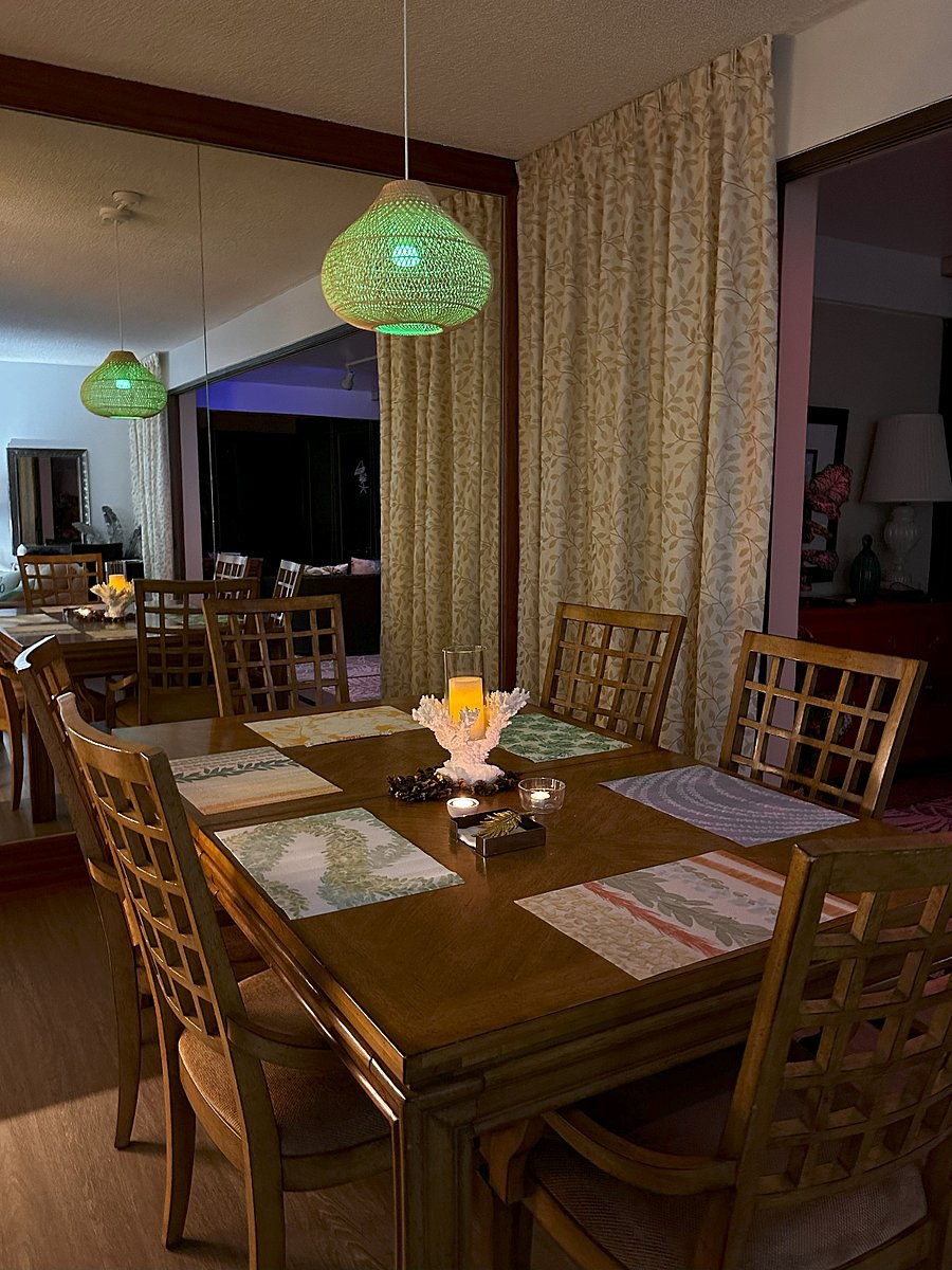 This oversized teak dining table seats 6 but expands to host even more family and friends.