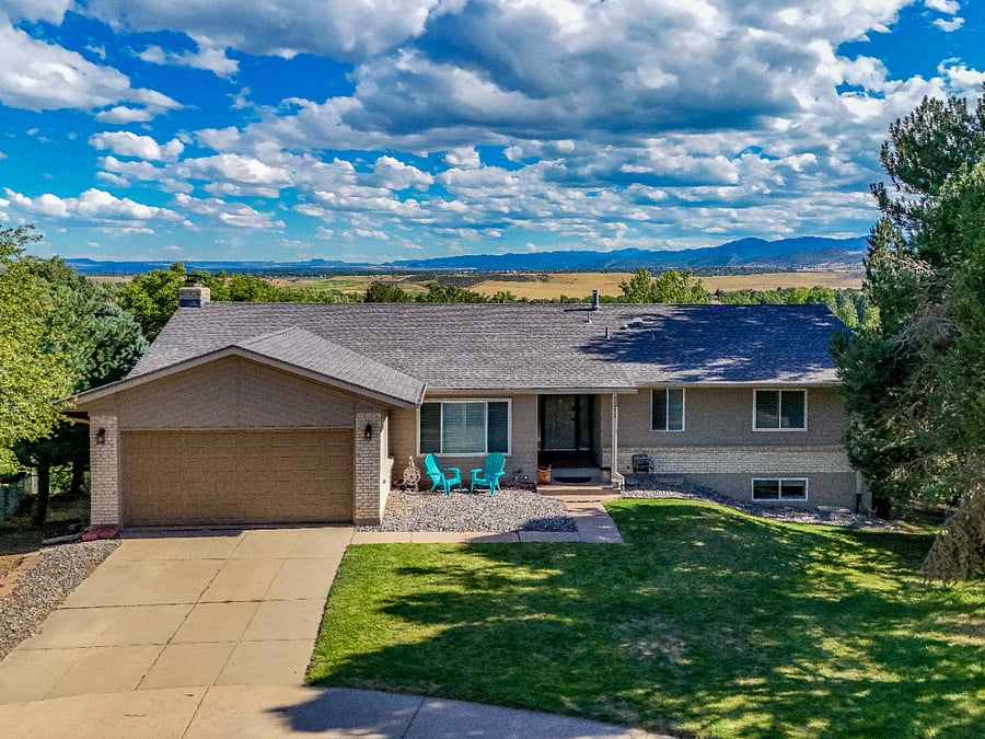 Front of house. Home sits on approximately 1/3 acre overlooking foothills.