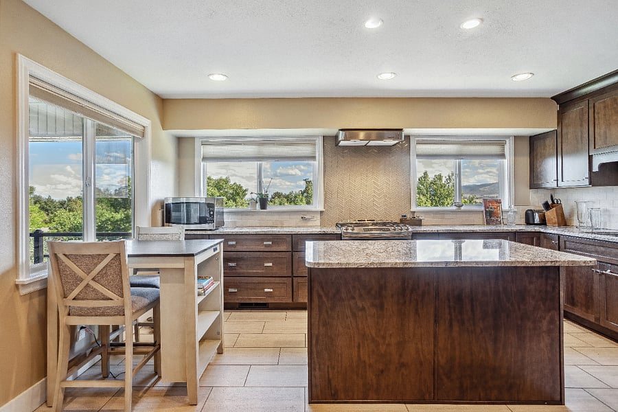 Kitchen and view on main level