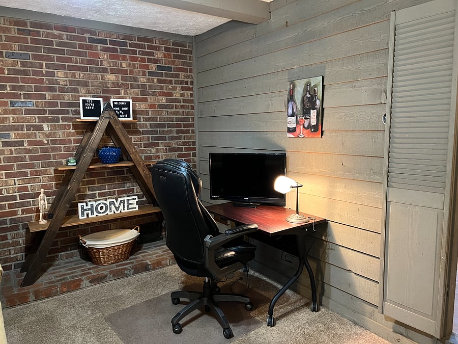 Office desk area in the den for getting work done!