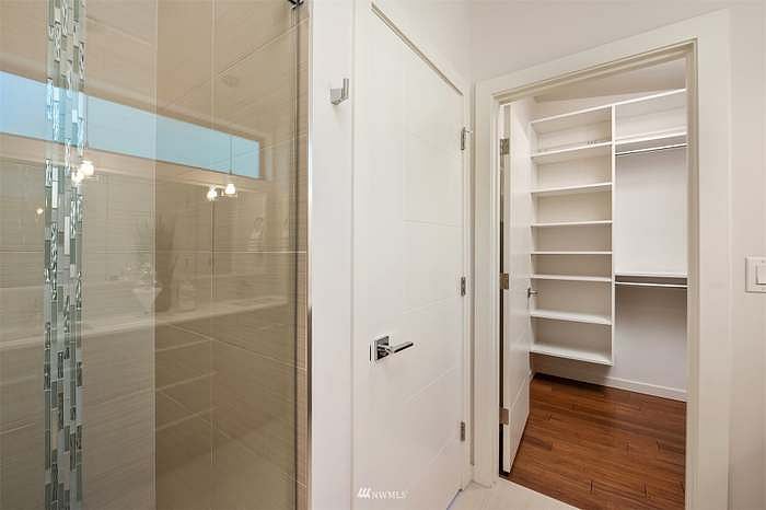 Walk-in closet and shower 