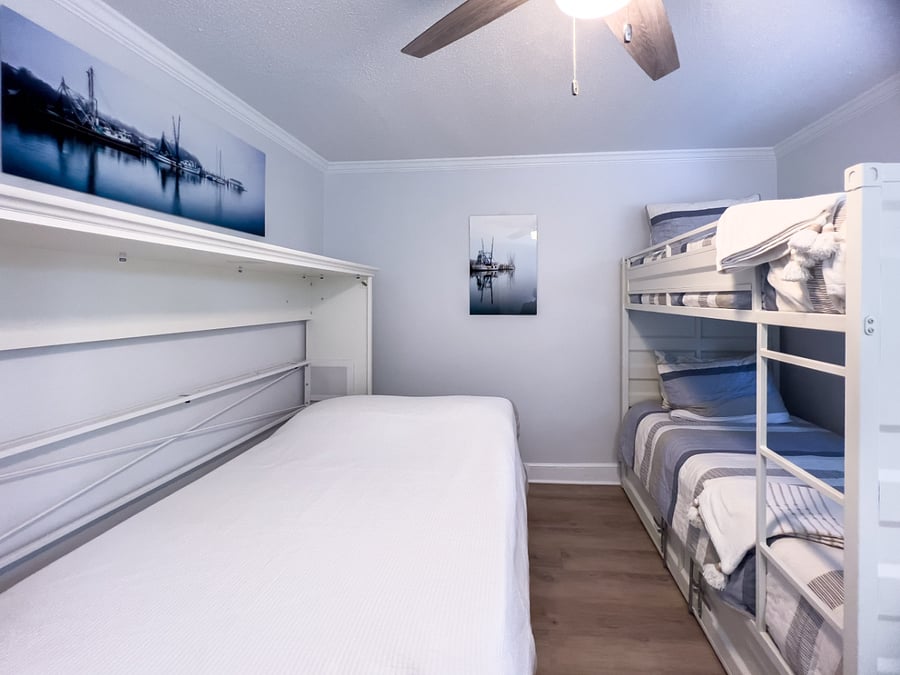 Bedroom 3 with full size murphy bed open