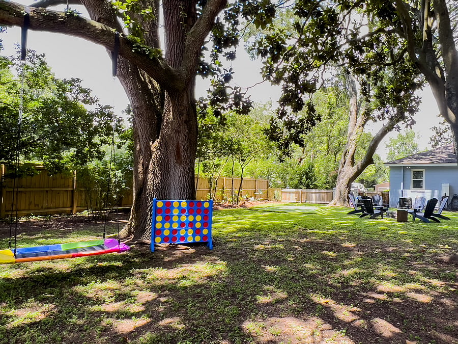 5' swing and giant connect 4 game