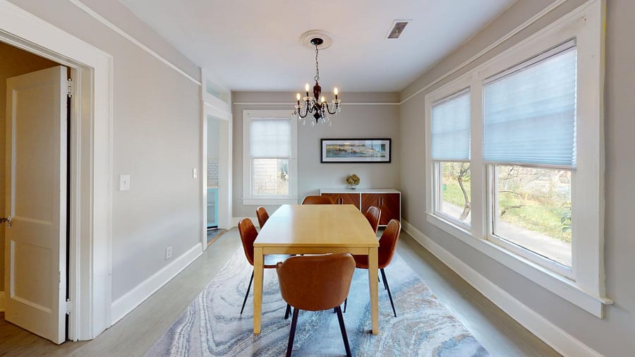 Dining Room with 2 sides of windows for lots of natural light