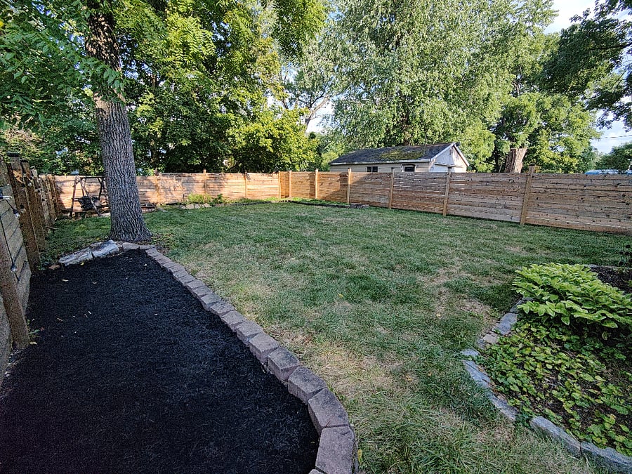 Fenced-in backyard