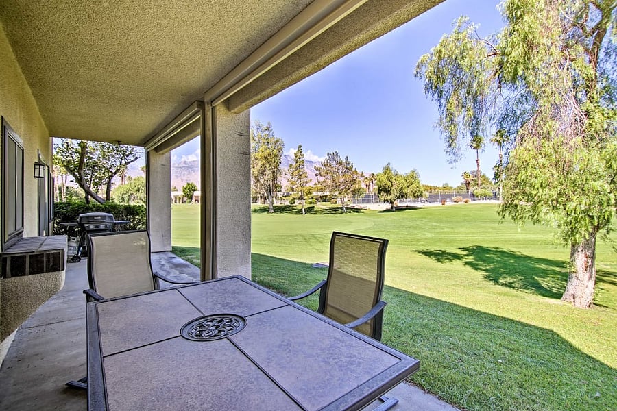 Patio looking out to golf fairway